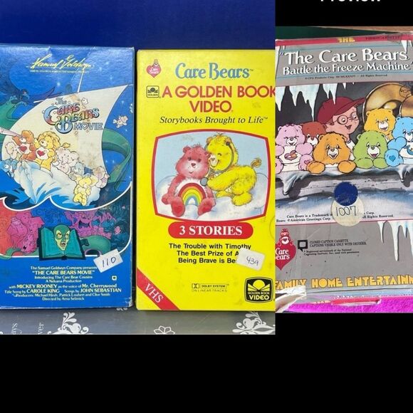 1984- 86 Care Bears Movies and Golden Book VHS bundle - Picture 1 of 11